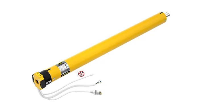 A-OK AM35 boru motoru, geniş voltaj DC girişli, elektronik limitli
