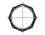 LT60 limit adaptörü, 70 mm sekizgen boru (Crown for Tube Octo 70)